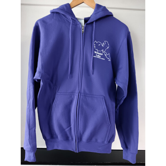 Webster Lake Zip-Up Hoodie - MEDIUM / Purple - Image 2