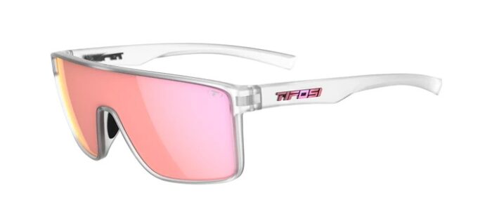 Tifosi Sanctum Satin Clear Frame (Smoke Tint with Pink Mirror)