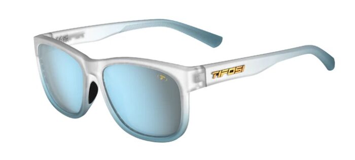 Tifosi Swank XL Frost Blue Frame (Smoke Tint with Bright Blue Mirror)