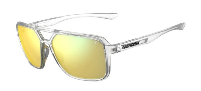 Tifosi Salto Crystal Clear Frame Smoke Tint (Yellow Mirror)