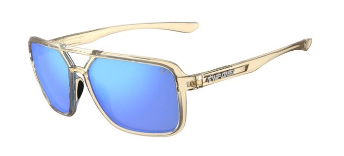 Tifosi Salto Golden Ray Frame Smoke Tint (Sky Blue Mirror)
