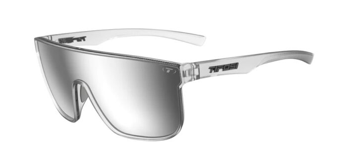 Tifosi Sanctum XL Satin Clear Frame Smoke Tint with Silver Mirror