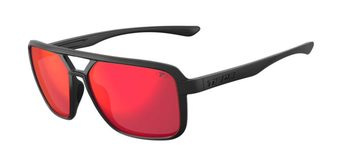 Tifosi Salto Blackout Frame Smoke Tint with Red Mirror