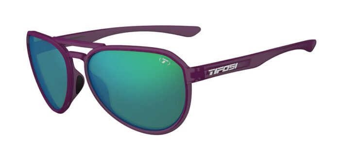 Tifosi Selca Plum Crazy Frame Smoke Tint with Green Mirror