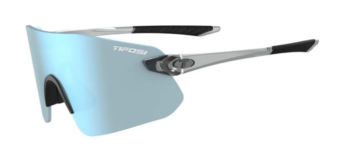 Tifosi Vogel SL Crystal Smoke Frame Smoke Tint with Bright Blue Mirror