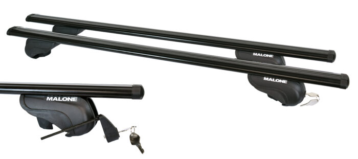 Malone AirFlow2™ Roof Rack - Aero Crossbars - Raised, Factory Side Rails - Aluminum 58"