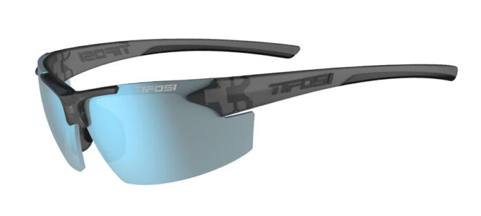 Tifosi Track Satin Vapor Frame - Smoke Tint with Bright Blue Mirror