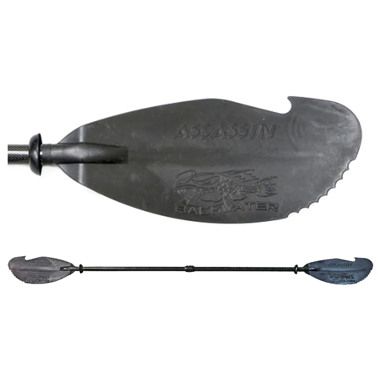 Backwater Assassin Carbon Fiber Hybrid Paddle (Black) - Image 2