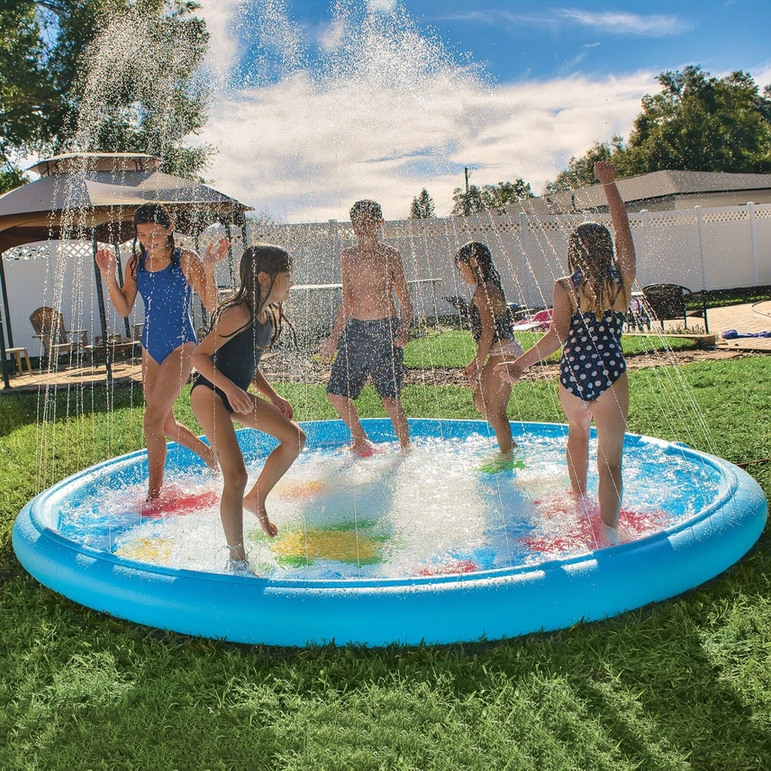 WOW Under the Sea 10 ft Diameter Inflatable Splash Pad Wading Pool with Sprinkler - Image 2