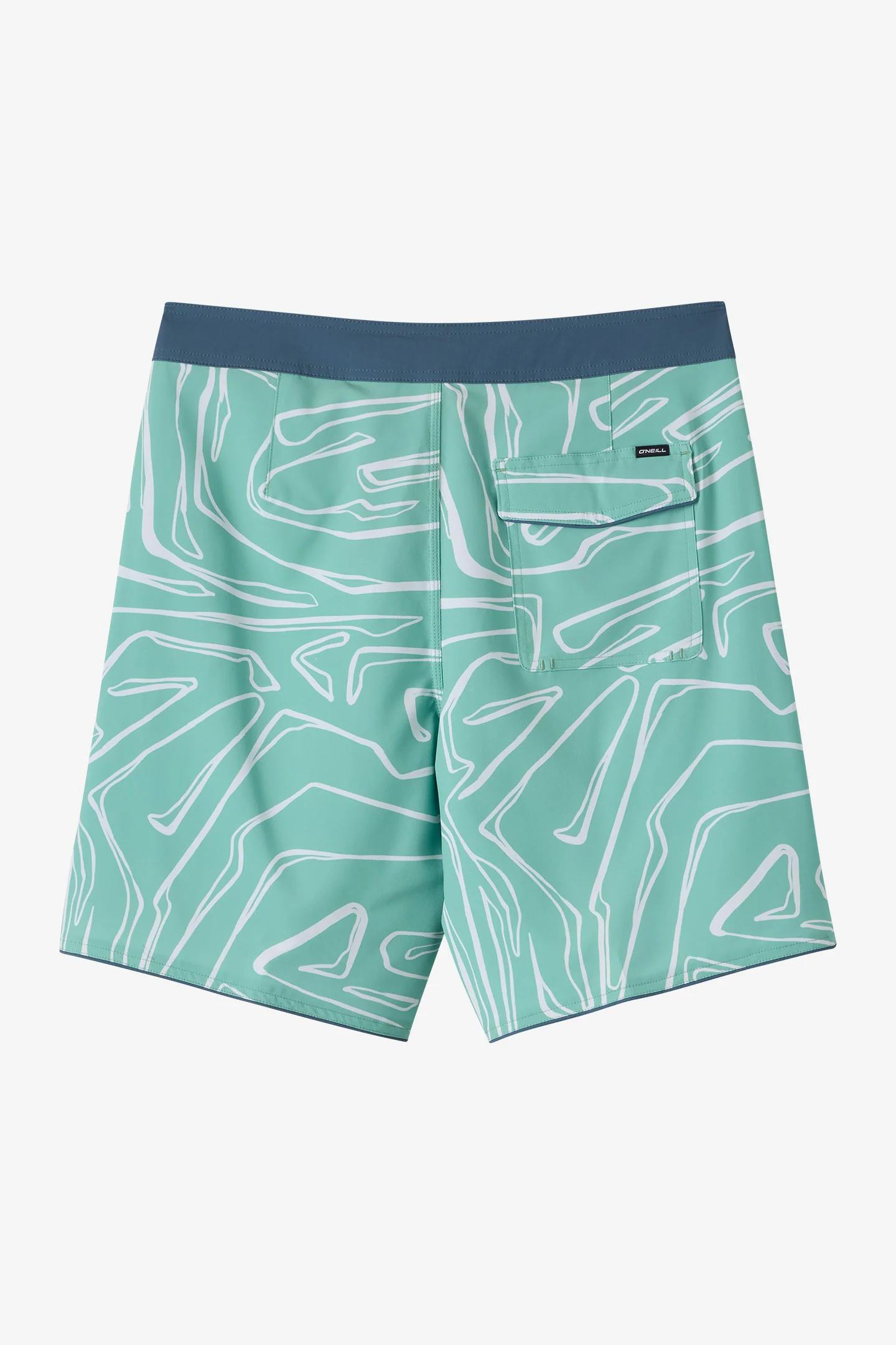 O'Neill Hyperfreak Mysto Scallop 19" Boardshorts (Green) 33" - Image 2